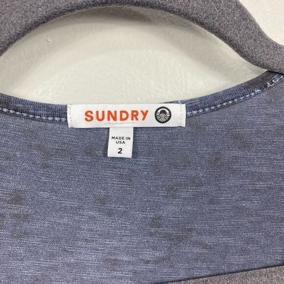 Sundry Navy Sleeveless Leopard Wrap Jumpsuit Romper - Picture 6 of 8